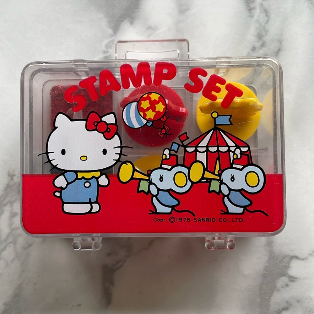 Vintage SANRIO Hello Kitty Stamp Set 1976